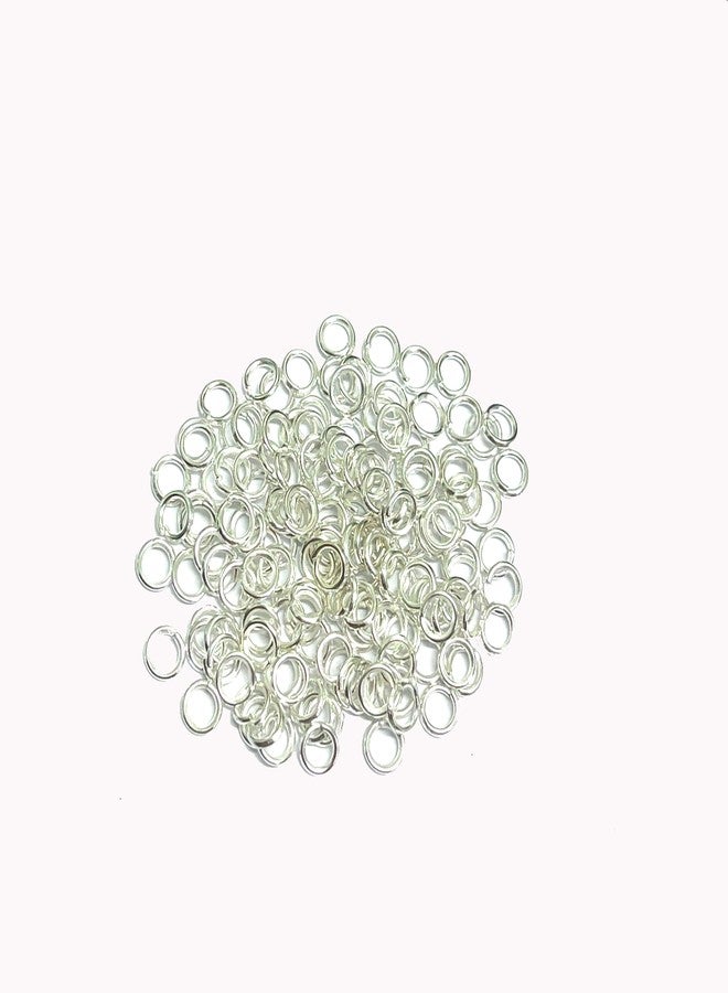 Excellentcrafts Metal Silver Jump Rings for Jewellery Making (Pack of 100 Pcs) (Silver, 4mm) - Image 1